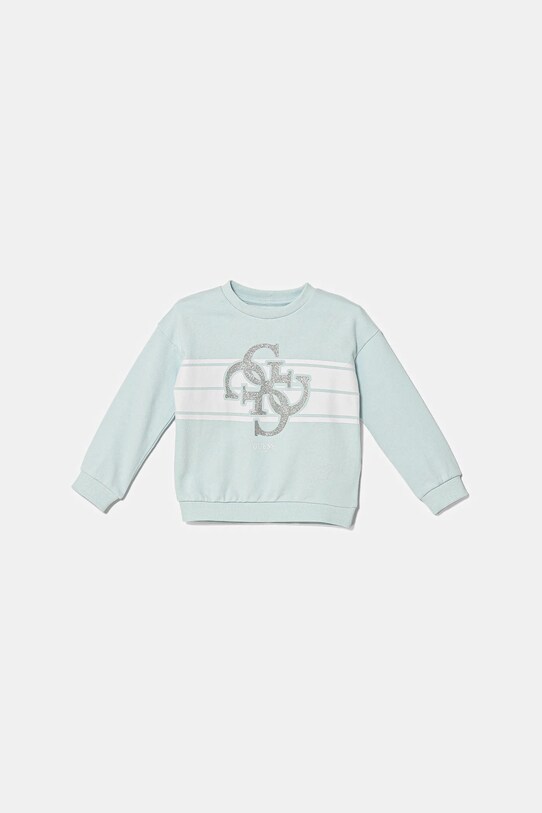 Guess bluza bawełniana dziecięca nadruk niebieski K5YQ01.KA6R4.9BYA