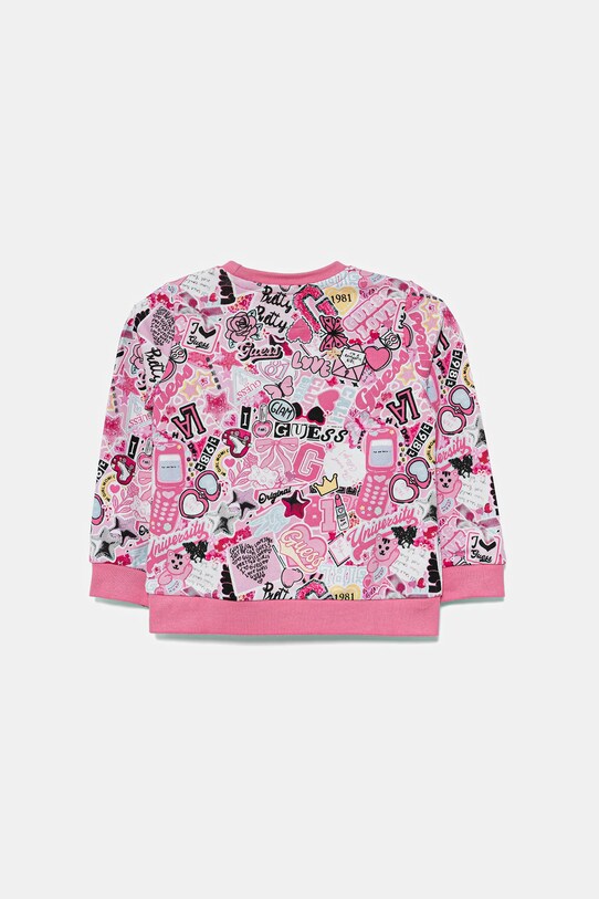 Guess hanorac de bumbac pentru copii K5YQ02.KA6R4.9BYA roz AW25
