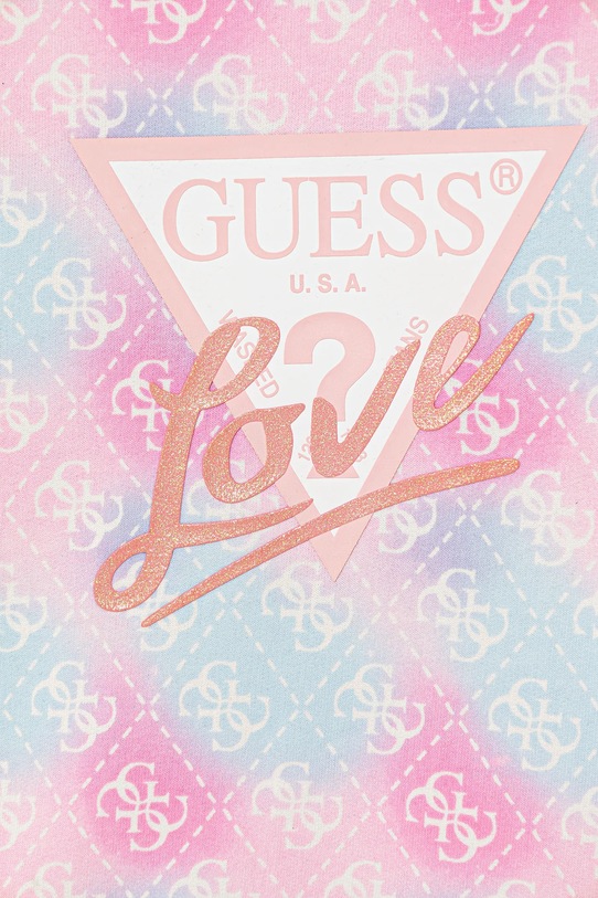 DÍVKA Dětská bavlněná mikina Guess K5YQ02.KA6R4.9BYA růžová