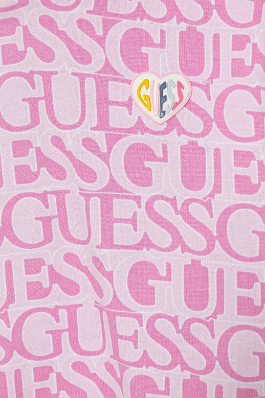 Dziewczynka Guess bluza bawełniana dziecięca K5YQ03.KAD74.9BYA różowy