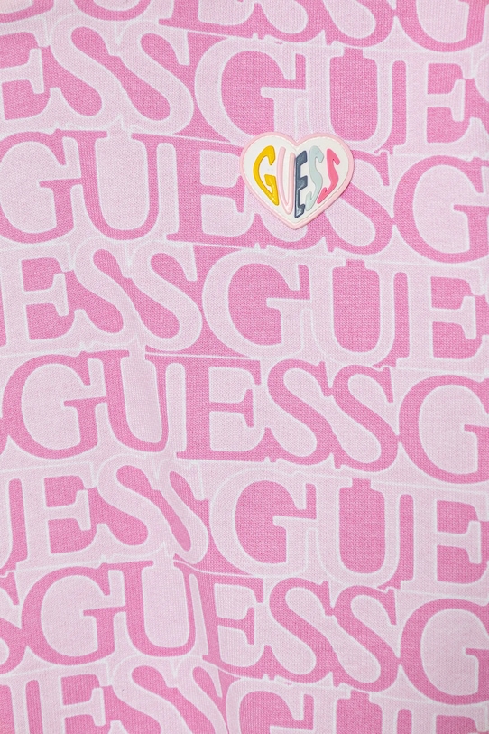 DÍVKA Dětská bavlněná mikina Guess K5YQ03.KAD74.9BYA růžová