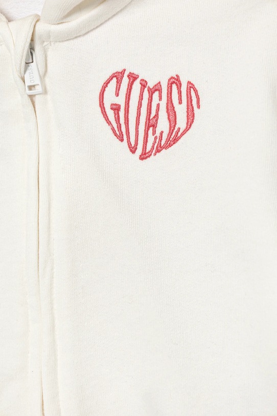 Fete Guess hanorac de bumbac pentru copii K5YQ05.KAD74.9BYA bej