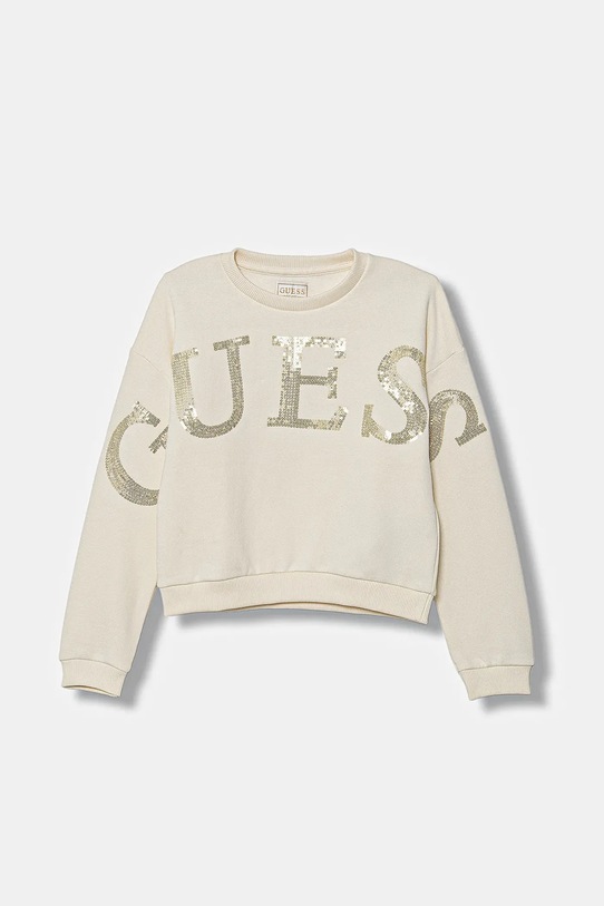 Guess bluza bawełniana dziecięca aplikacja beżowy K5YQ09.KAV34.9BYA