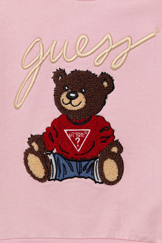 Dievča Detská bavlnená mikina Guess H5YT00.KAX74.G.9BYA ružová