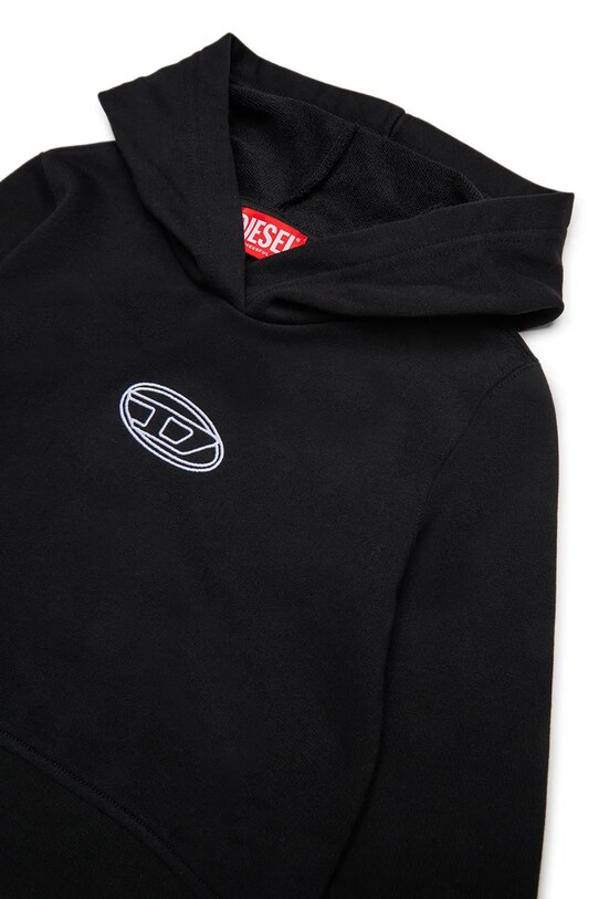Dziewczynka Diesel bluza bawełniana dziecięca SASYHOOD SWEAT-SHIRT J02416 czarny