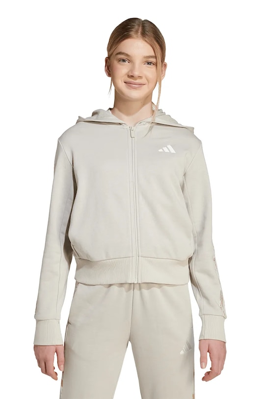 Дитяча кофта adidas з капюшоном бежевий KC5419