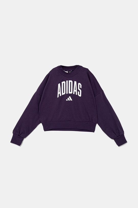 Dětská mikina adidas JV7379 fialová AW25