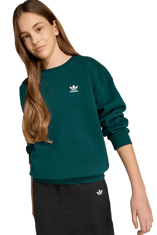 Παιδική μπλούζα adidas Originals JX2751 πράσινο