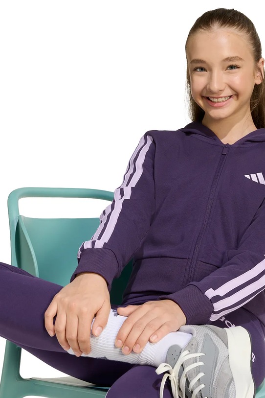Детски суичър adidas JY4985 виолетов