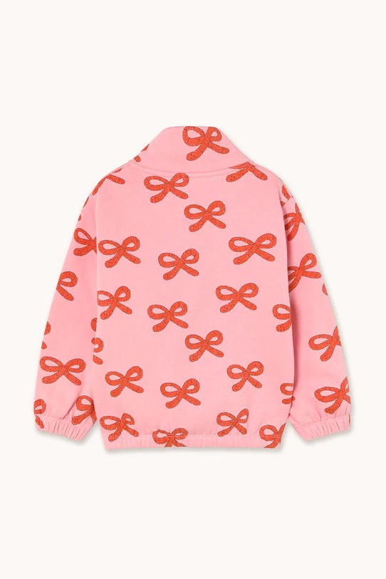Dziewczynka Tinycottons bluza bawełniana dziecięca WORMS MOCKNECK SWEATSHIRT AW25.075 różowy
