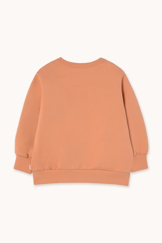 Детски памучен суичър Tinycottons FLOWERS EYES GRAPHIC SWEATSHIRT AW25.285 оранжев AW25