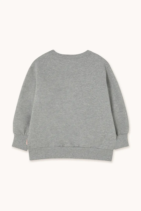 Dziewczynka Tinycottons bluza bawełniana dziecięca FLOWER GRAPHIC SWEATSHIRT AW25.287 szary