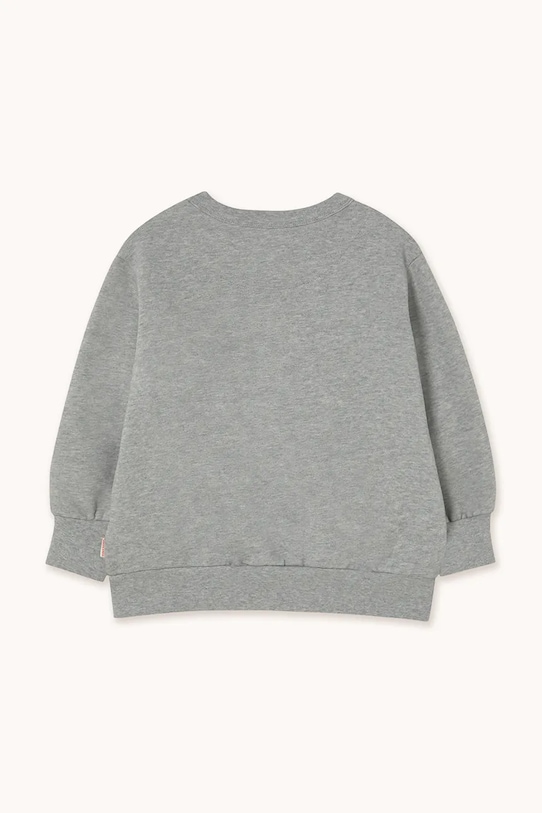 Момиче Детски памучен суичър Tinycottons FLOWER GRAPHIC SWEATSHIRT AW25.287 сив