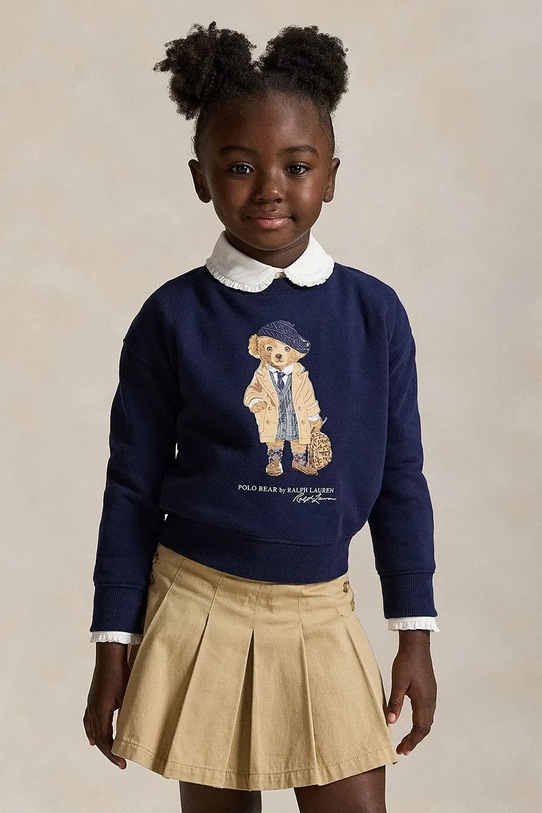 Polo Ralph Lauren bluza dziecięca z dodatkiem bawełny pozostałe granatowy 312979037001