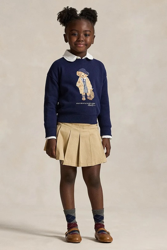 Polo Ralph Lauren bluza dziecięca z dodatkiem bawełny granatowy 312979037001