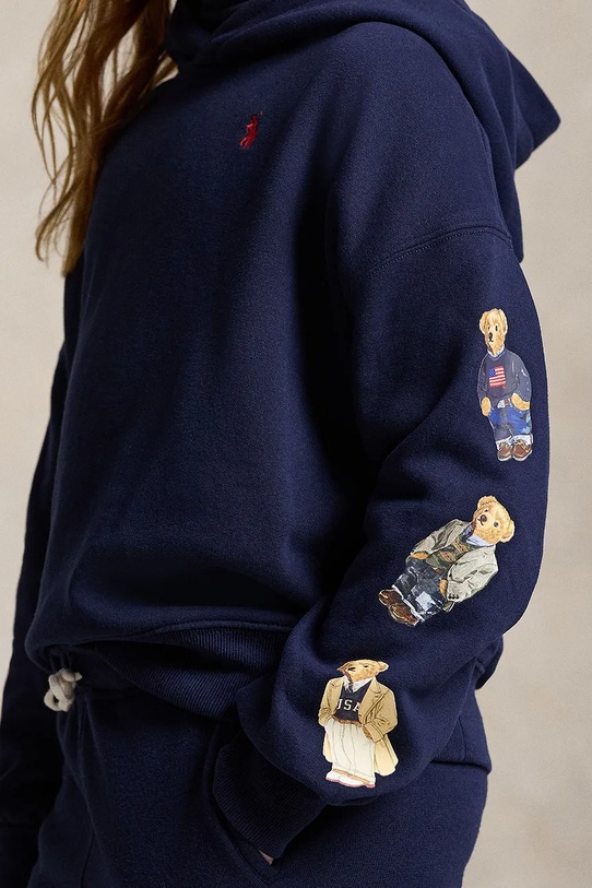 Polo Ralph Lauren bluza dziecięca z dodatkiem bawełny 313979043001 granatowy