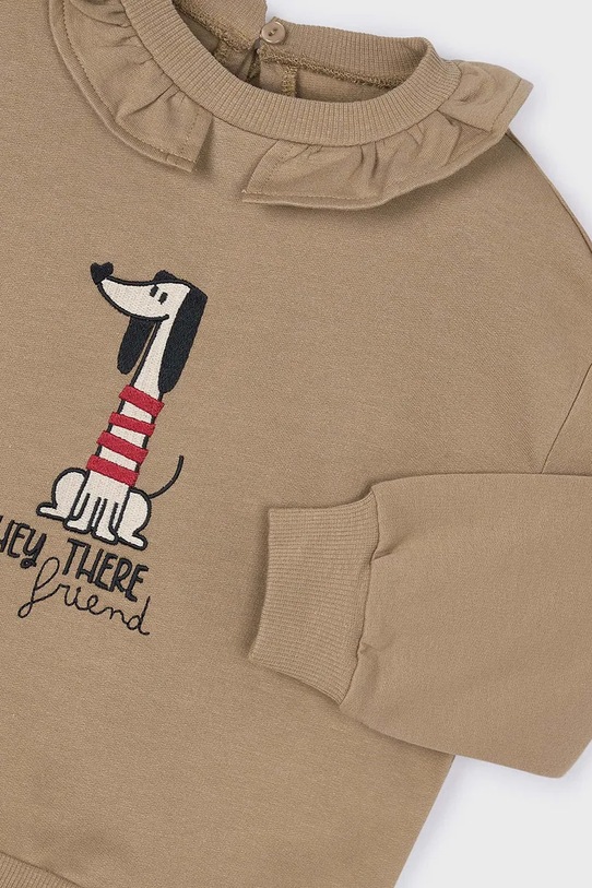 Mayoral bluza bawełniana dziecięca brązowy 4430.6E.Mini.9BYA