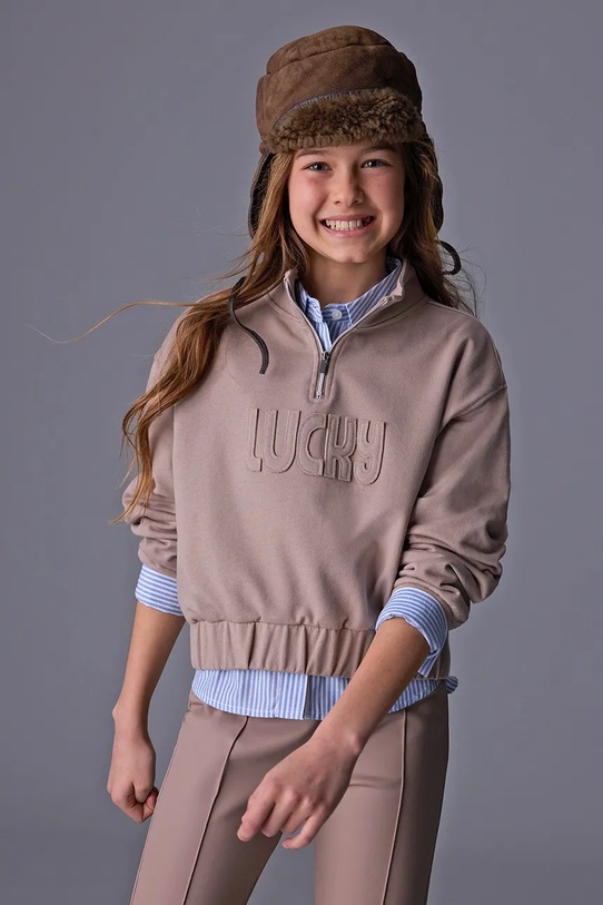 Mayoral bluza bez kaptura beżowy 7424.8G.Junior.9BYA