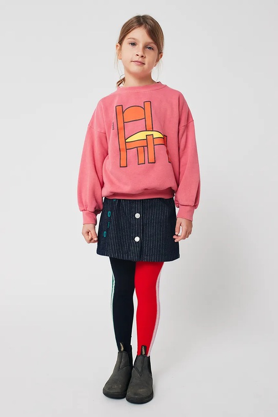 Bobo Choses bluza bawełniana dziecięca Chair różowy 225AC034