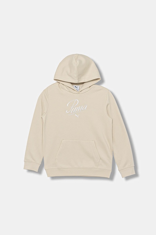 Puma bluza dziecięca ESS SCRIPT Hoodie FL G wzorzyste beżowy 688728
