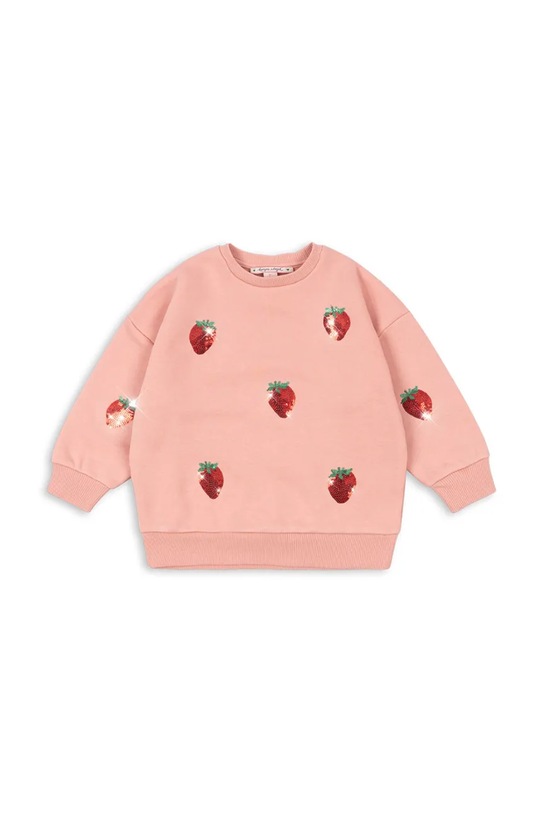 Konges Sløjd bluza dziecięca LOU SEQUIN SWEAT SHIRT OCS aplikacja różowy KS103862.9BYA