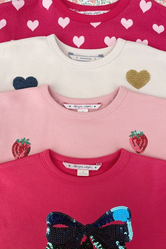 Konges Sløjd bluza dziecięca LOU SEQUIN SWEAT SHIRT OCS KS103862.9BYA różowy