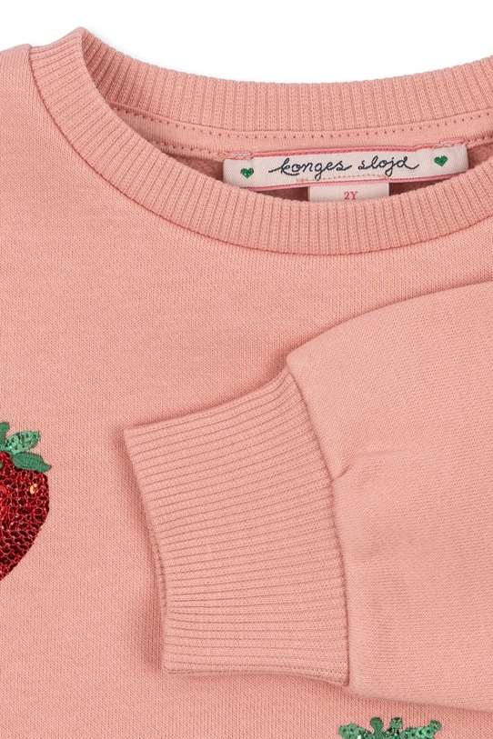 Dziewczynka Konges Sløjd bluza dziecięca LOU SEQUIN SWEAT SHIRT OCS KS103862.9BYA różowy