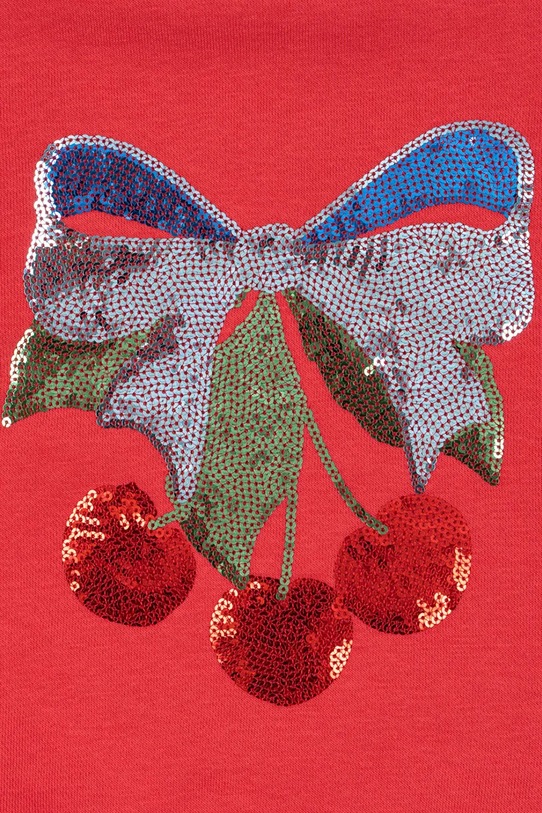 Konges Sløjd bluza dziecięca LOU SEQUIN SWEAT SHIRT OCS czerwony KS103862.9BYA