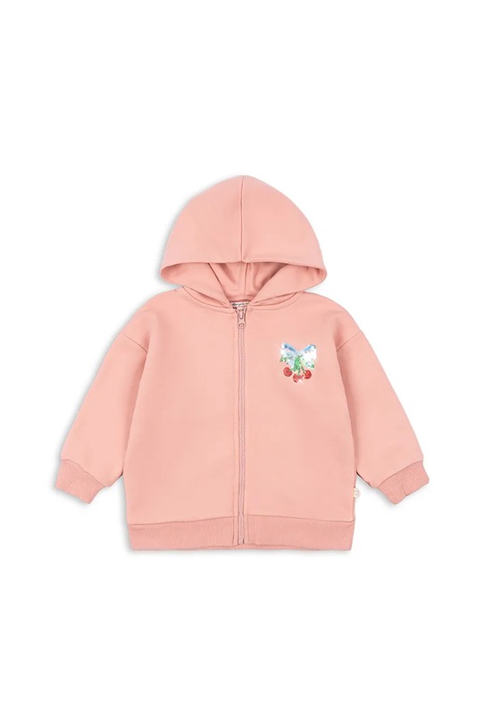 Konges Sløjd bluza dziecięca LOU SEQUIN SWEAT ZIP HOOD OCS KS103863.9BYA różowy AW25