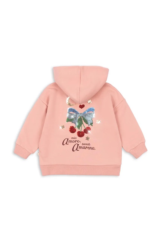 Dziewczynka Konges Sløjd bluza dziecięca LOU SEQUIN SWEAT ZIP HOOD OCS KS103863.9BYA różowy