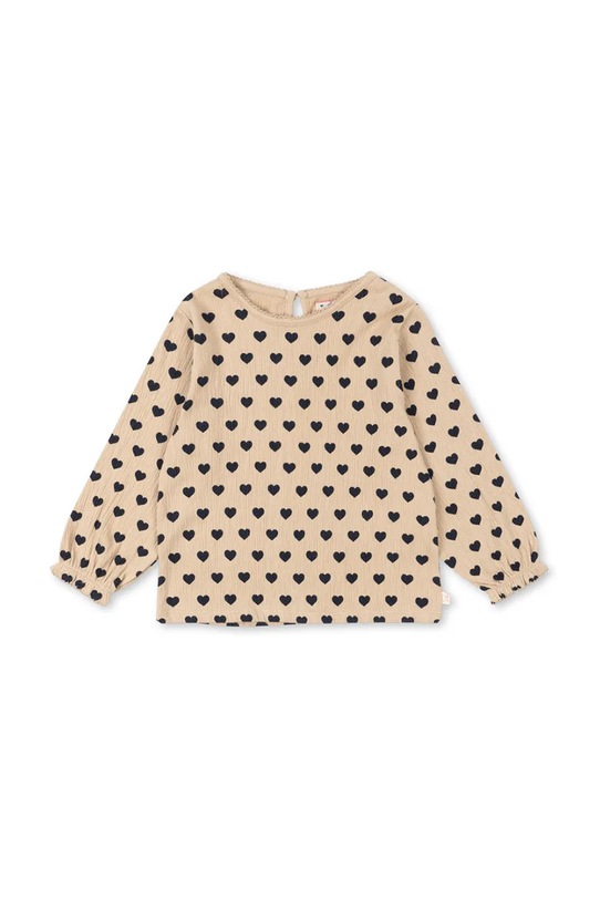 Dječja dukserica Konges Sløjd CHLEO BLOUSE GOTS s elastinom bež KS103750.9BYA