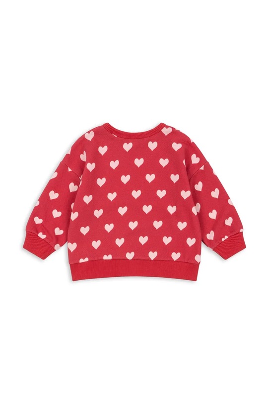 Konges Sløjd bluza bawełniana dziecięca LOUPY LOU SWEAT SHIRT OCS KS103874.9BYA czerwony AW25
