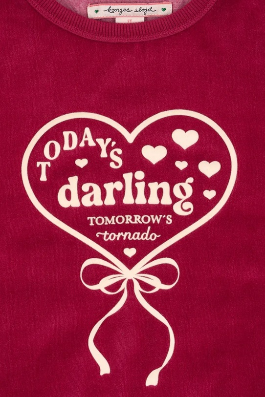 Детская кофта с хлопком Konges Sløjd VELOU BLOUSE GOTS розовый KS104028.9BYA