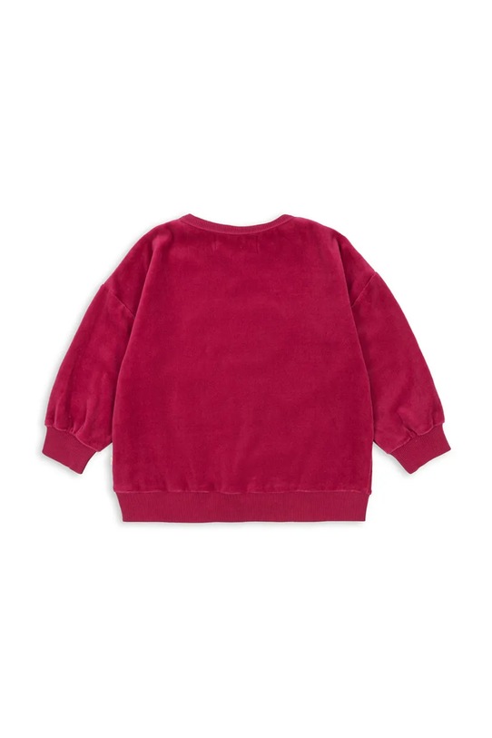 Dievča Detská bavlnená mikina Konges Sløjd VELOU BLOUSE GOTS KS104028.9BYA burgundské