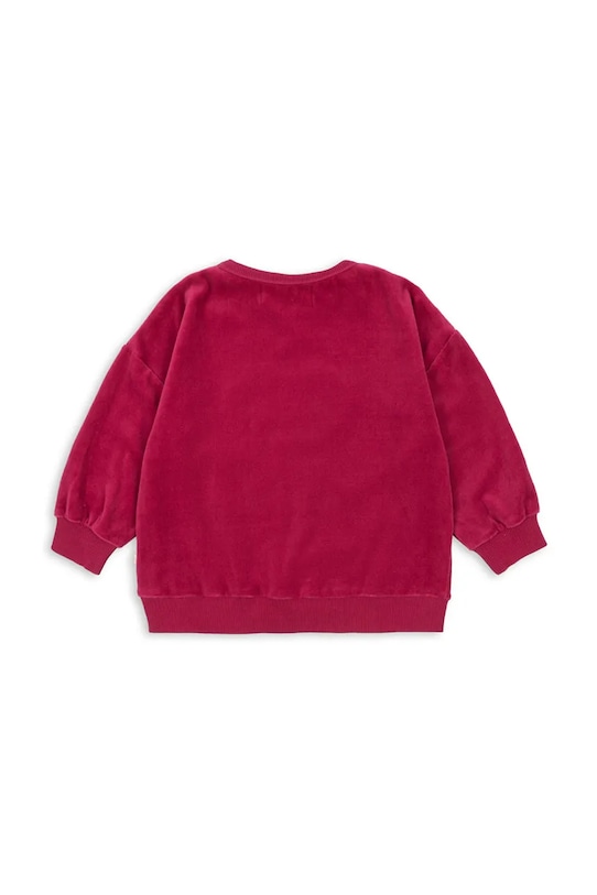 DÍVKA Dětská mikina s bavlnou Konges Sløjd VELOU BLOUSE GOTS KS104028.9BYA burgundské