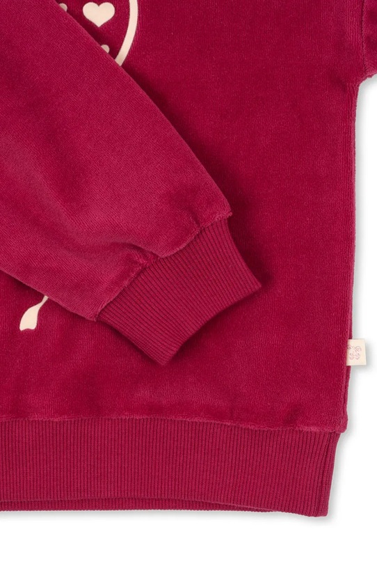 Detská bavlnená mikina Konges Sløjd VELOU BLOUSE GOTS KS104028.9BYA burgundské