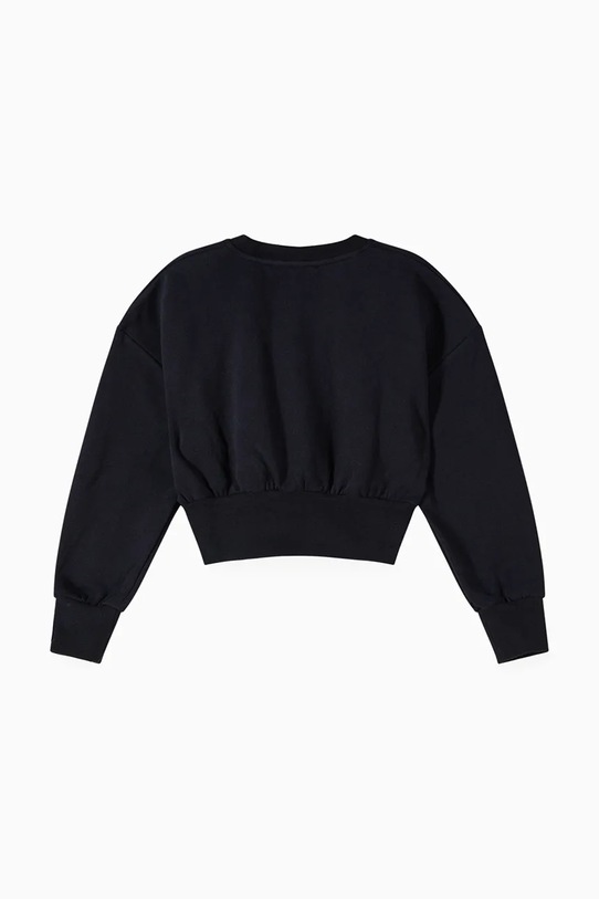 Παιδική βαμβακερή μπλούζα Patrizia Pepe J315 7M0946 μαύρο AW25