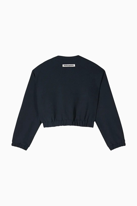 Παιδική μπλούζα Patrizia Pepe A555 7S0285 μαύρο AW25
