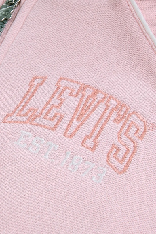 Levi's bluza dziecięca MEET AND GREET FULL ZIP HO różowy 1EN479