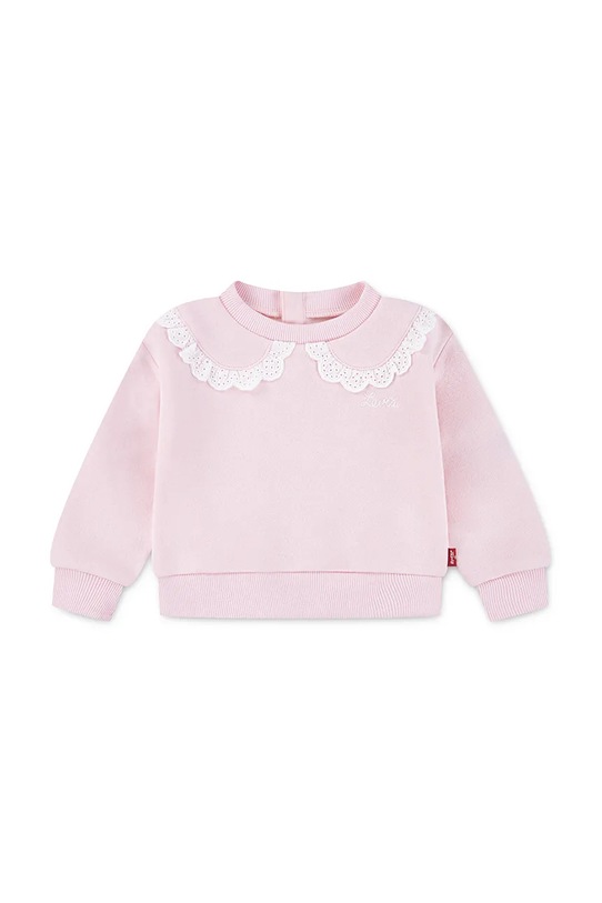Μπλούζα μωρού Levi's PETER PAN COLLAR CREW NECK χωρίς κουκούλα ροζ 1EN575