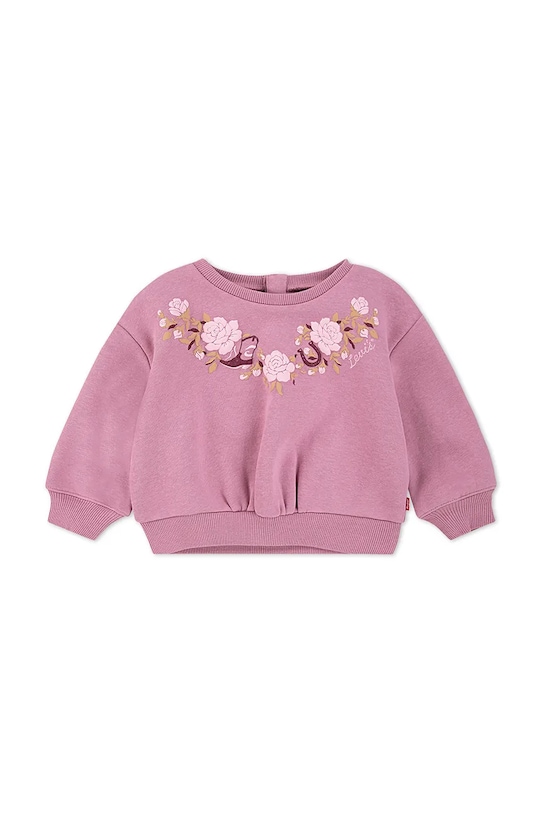 Levi's bluză bebe ROSE FRONT TUCK CREW print roz 1EP015