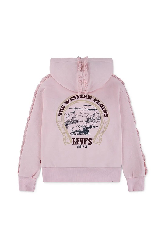Παιδική μπλούζα Levi's PULLOVER HOODIE WITH RUFFL 3EN426 ροζ AW25