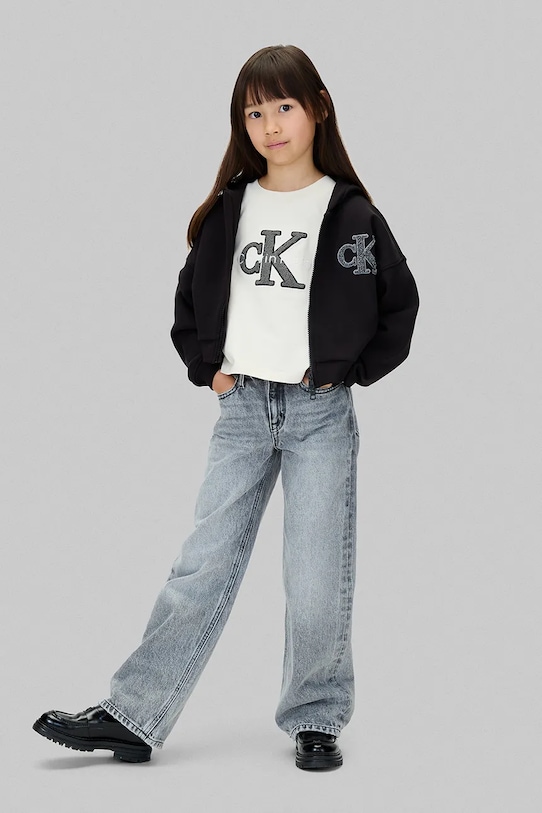 Dětská bavlněná mikina Calvin Klein Jeans černá IG0IG03017.116.9BYA