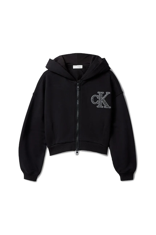 Παιδική βαμβακερή μπλούζα Calvin Klein Jeans IG0IG03017.128.170.9BYA μαύρο AW25