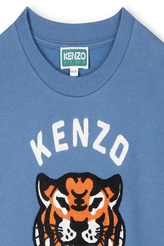Djevojčice Dječja pamučna dukserica Kenzo Kids K61378.114.150 plava