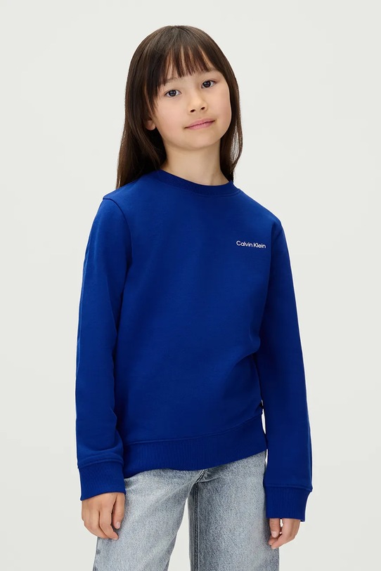 Calvin Klein Jeans bluza bawełniana dziecięca bawełna niebieski IU0IU00686.9BYA