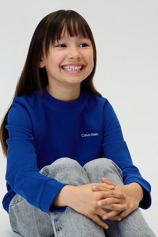Calvin Klein Jeans bluza bawełniana dziecięca IU0IU00686.9BYA niebieski