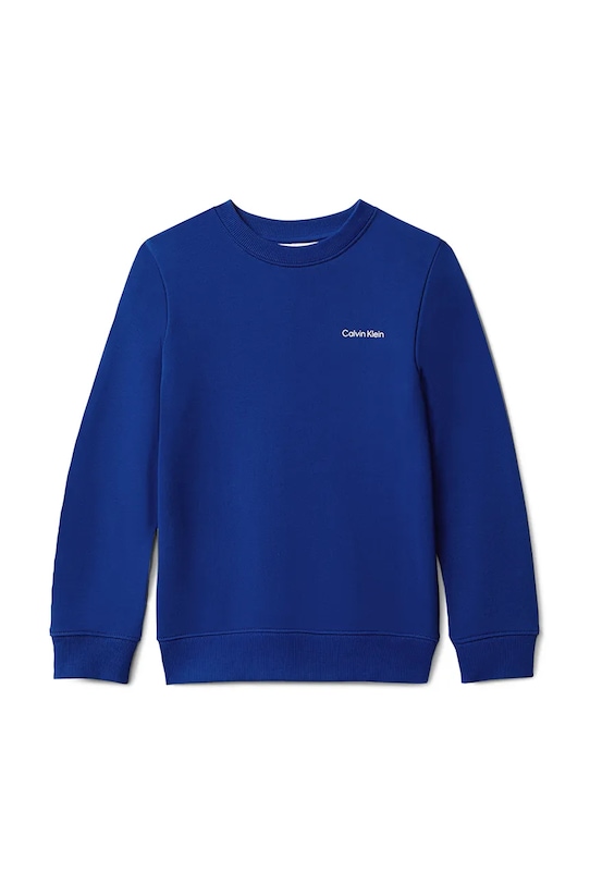Otroški bombažen pulover Calvin Klein Jeans IU0IU00686.9BYA mornarsko modra AW25