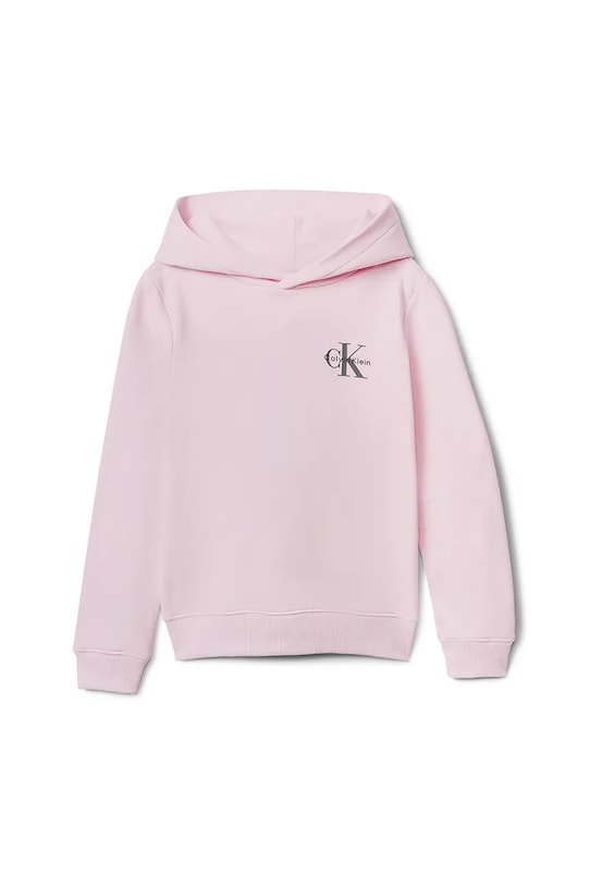 Dětská bavlněná mikina Calvin Klein Jeans IU0IU00712.9BYA růžová AW25