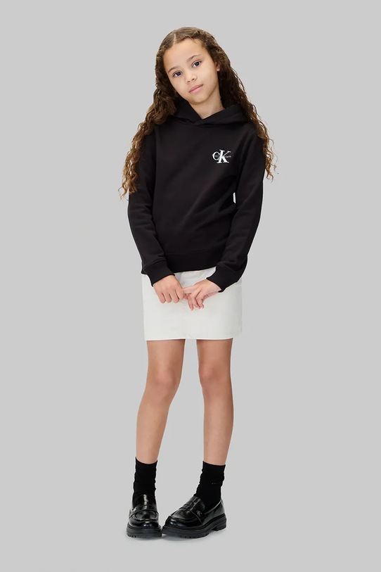Calvin Klein Jeans bluza bawełniana dziecięca czarny IU0IU00712.9BYA